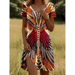 Women's Mini Dress Casual Dress Petite Dress T Shirt Dress Tee Dress Sundress Stylish Casual Vacation Casual Daily Regular Fit Graphic Short Sleeve Crew Neck Maroon Pink Blue Green Spring