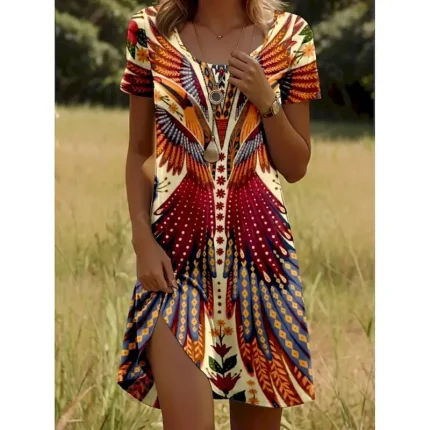 Women's Mini Dress Casual Dress Petite Dress T Shirt Dress Tee Dress Sundress Stylish Casual Vacation Casual Daily Regular Fit Graphic Short Sleeve Crew Neck Maroon Pink Blue Green Spring