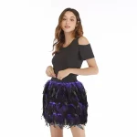 Women's Skirt Mini Skirts Color Block Solid Colored Carnival Party Fall & Winter Fashion Long Carnival Costumes Ladies Black Blue Purple Fuchsia - Image 5