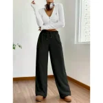 Women's Sweatpants Chinos Palazzo Pants Fashion Streetwear Basic Full Length High Waist Solid Color Plain Elastic Waistband Comfy Soft Comfortable Stretchy Outdoor Street Camel Black Khaki Spring - Image 3