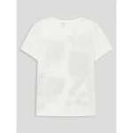 Women's T Shirt Basic Cat Print Short Sleeve Regular Tops Round Neck Casual Weekend White - Image 3