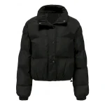 Women's Winter Coat Quilted Jacket Warm Comfortable Zipper Pocket Casual Plain Vacation Daily Wear Going out Weekend Short Stand Collar Loose Fit Long Sleeve Outerwear Black Yellow Wine Fall Winter - Image 3