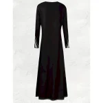 Halloween Women's Skulls Print Maxi Dress Shift Dress A Line Dress Casual Daily Regular Fit Graphic Bull Long Sleeve Crew Neck Black Purple Fall Winter - Image 3